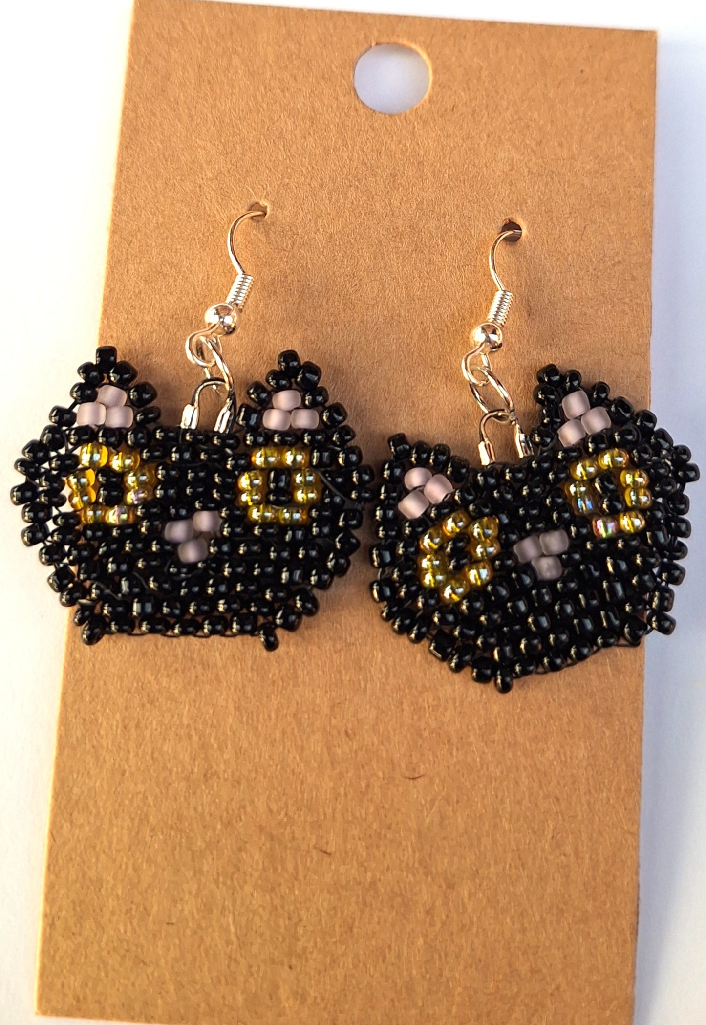 Yellow Eyed Cat Earrings