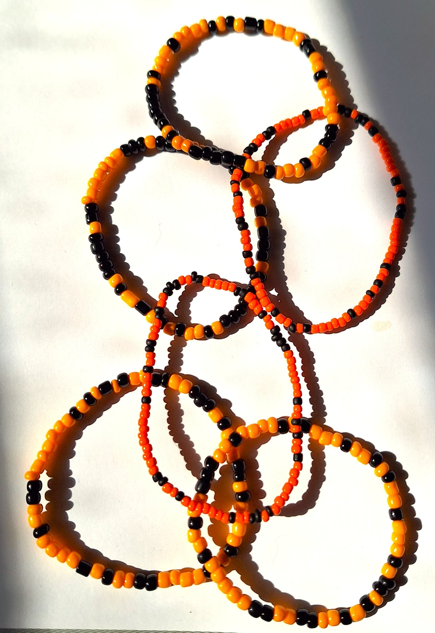 Orange & Black Stretch Bracelets