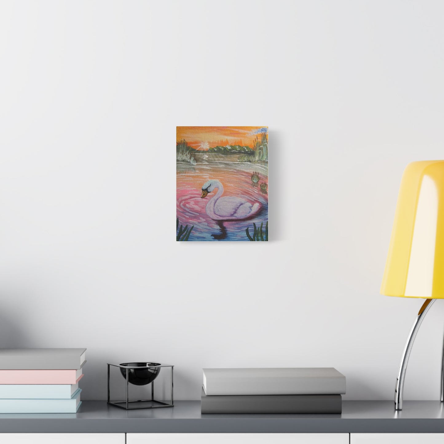 "Sunset Swan" Canvas Print