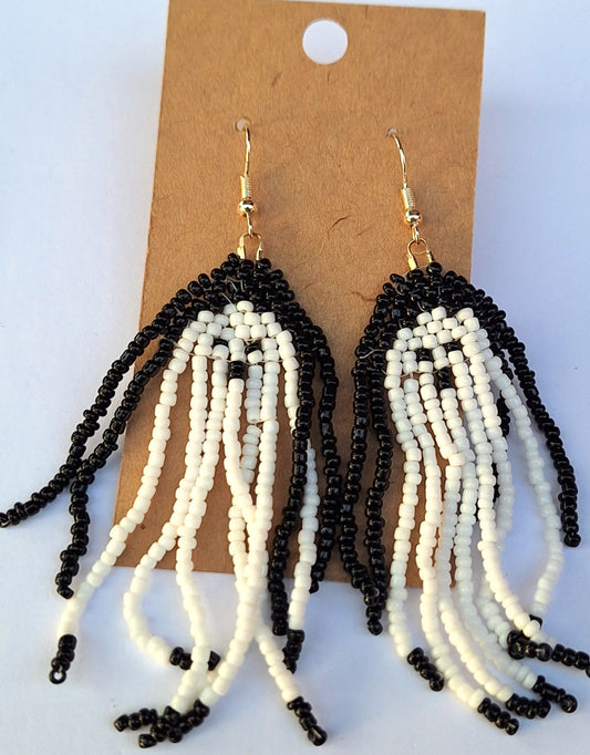Black & White Ghost Earrings