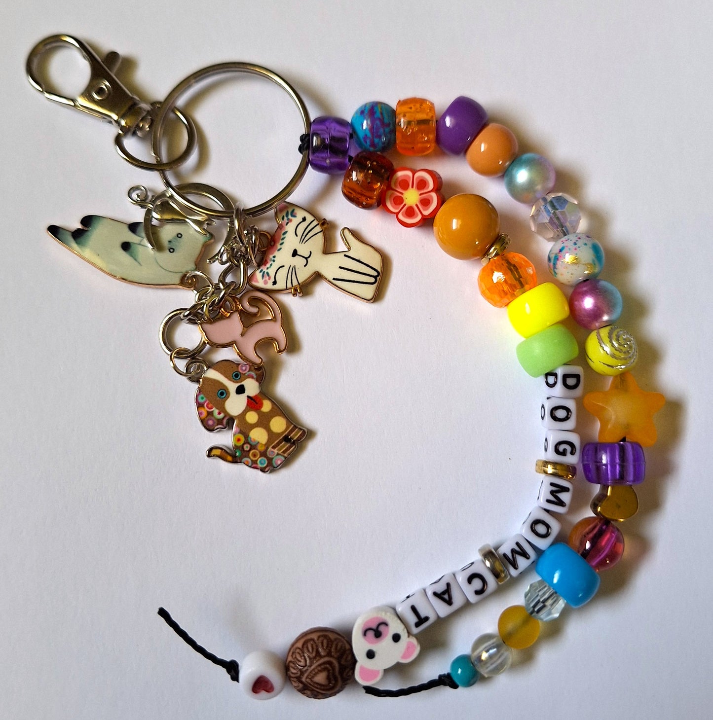 "Dog Cat Mom" Bag Charm