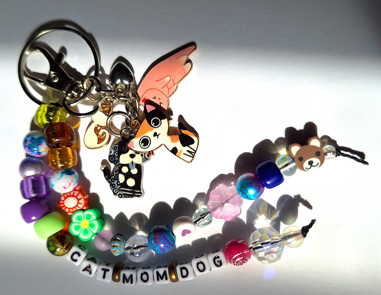 "Cat Mom Dog" Bag Charm