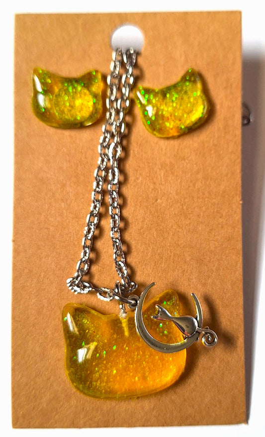 Resin Necklace and Earring Set