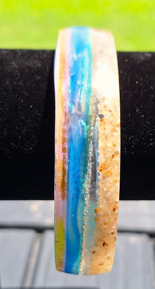 Resin Bangle Bracelet "On The Beach"