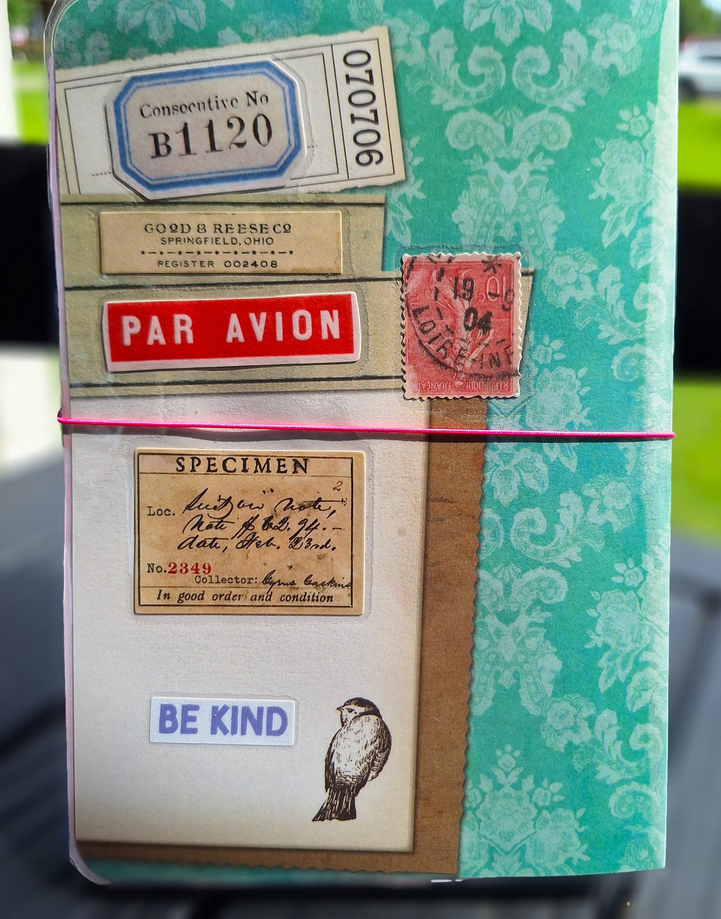 Laminated Travelers Notebook Style Journal