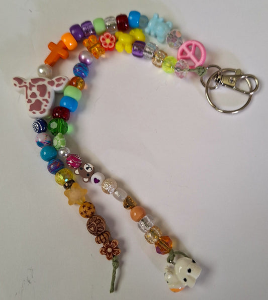 Tan Cow Bag Charm