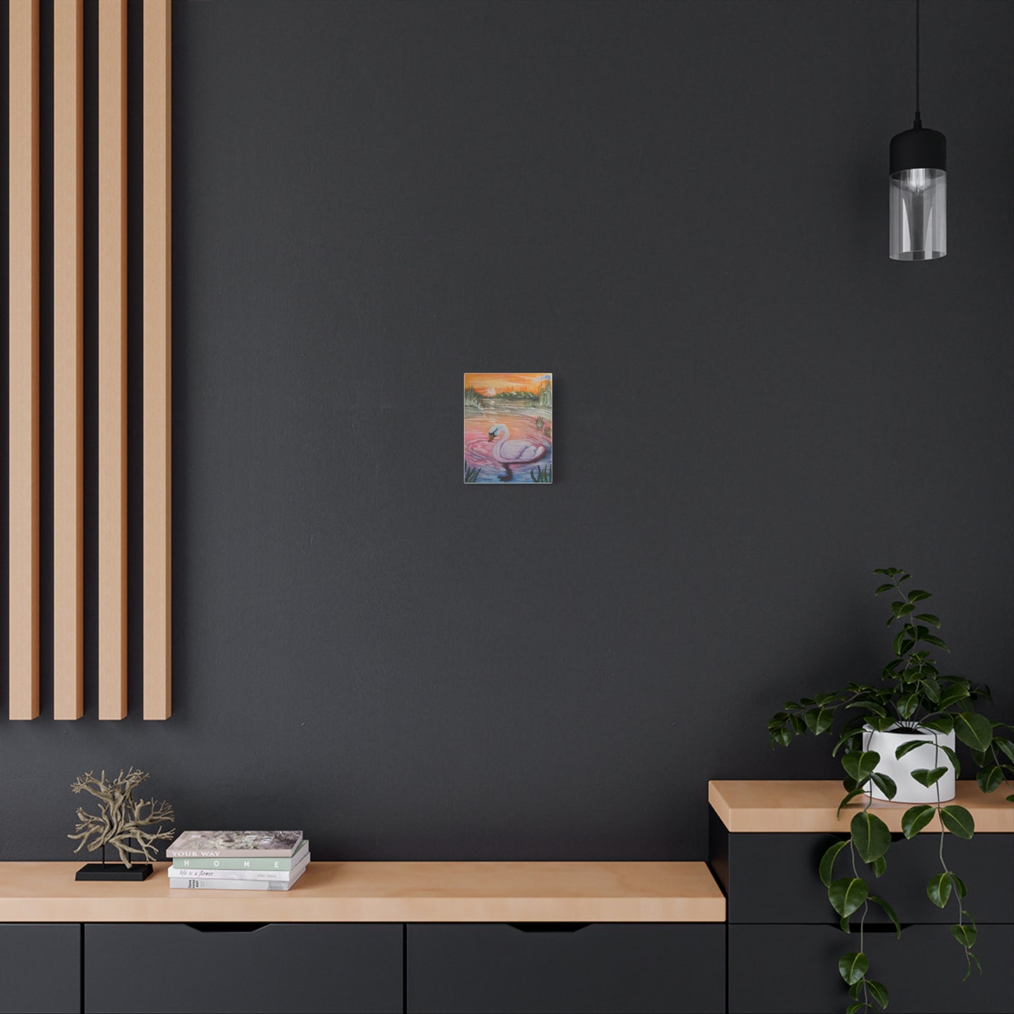 "Sunset Swan" Canvas Print
