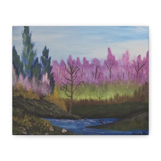 "High Desert Stream" Landscape Canvas Wall Art — Matte Stretched Nature Painting