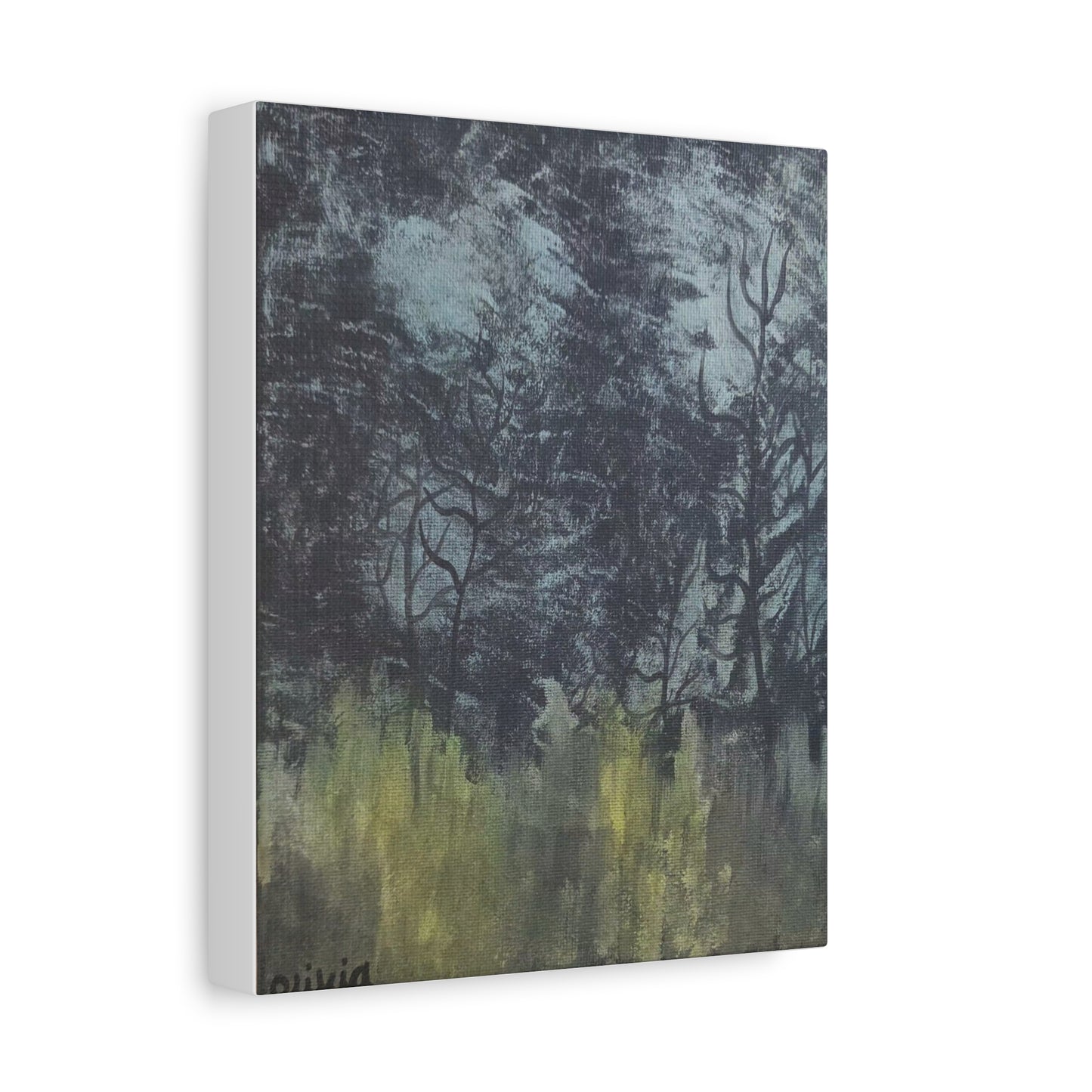 "Night Time Forest" Matte Canvas Wall Art — Mystical Night Landscape Print