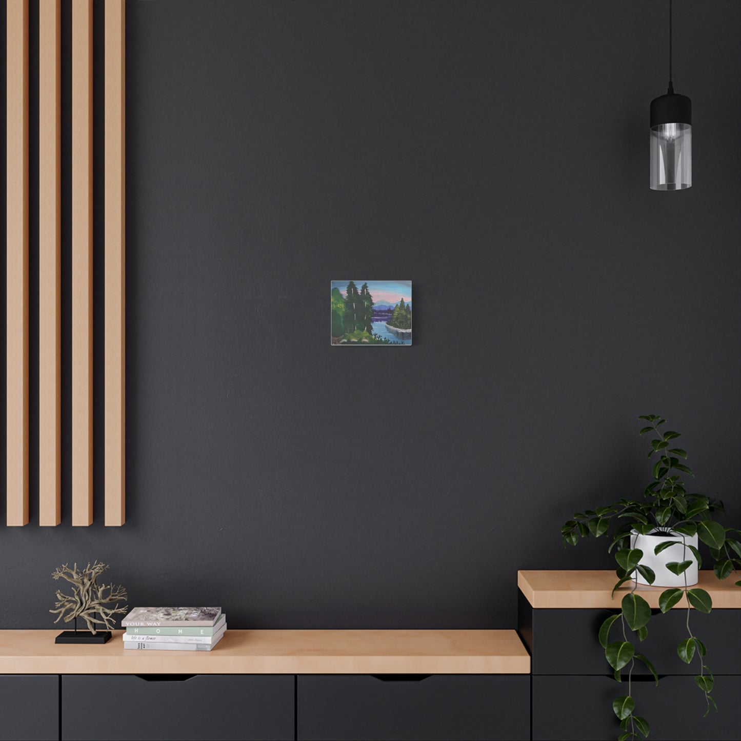 "Island In The Stream" Landscape Canvas Print — Serene Forest Wall Art