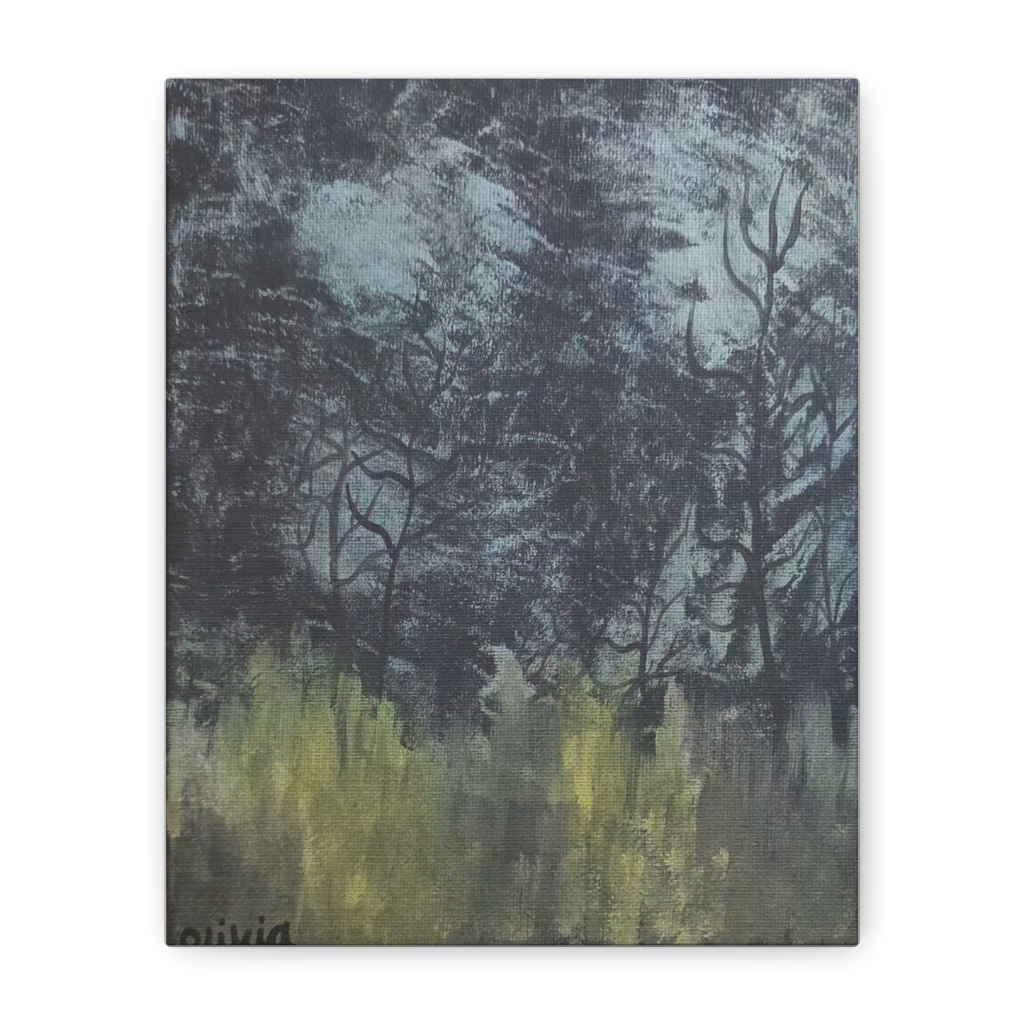 "Night Time Forest" Matte Canvas Wall Art — Mystical Night Landscape Print