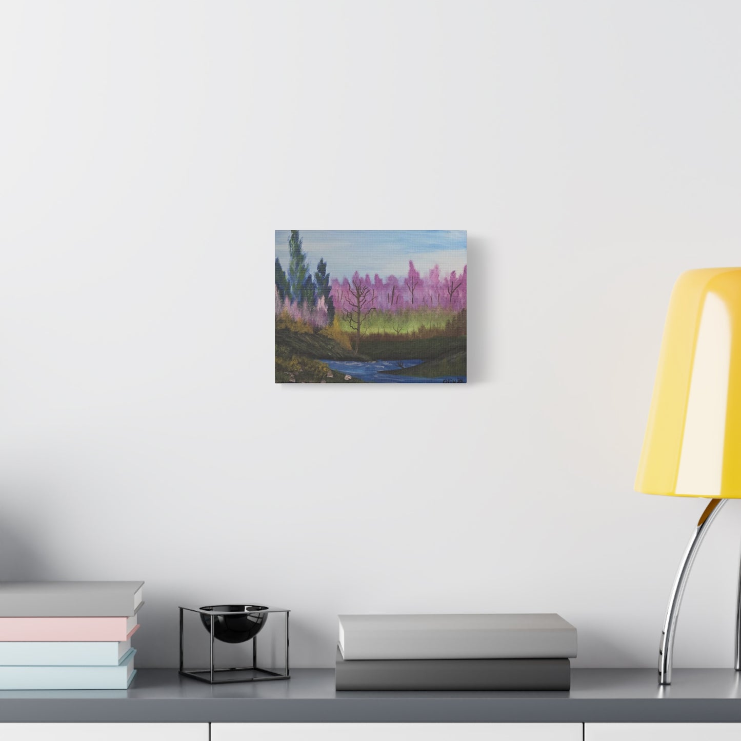 "High Desert Stream" Landscape Canvas Wall Art — Matte Stretched Nature Painting
