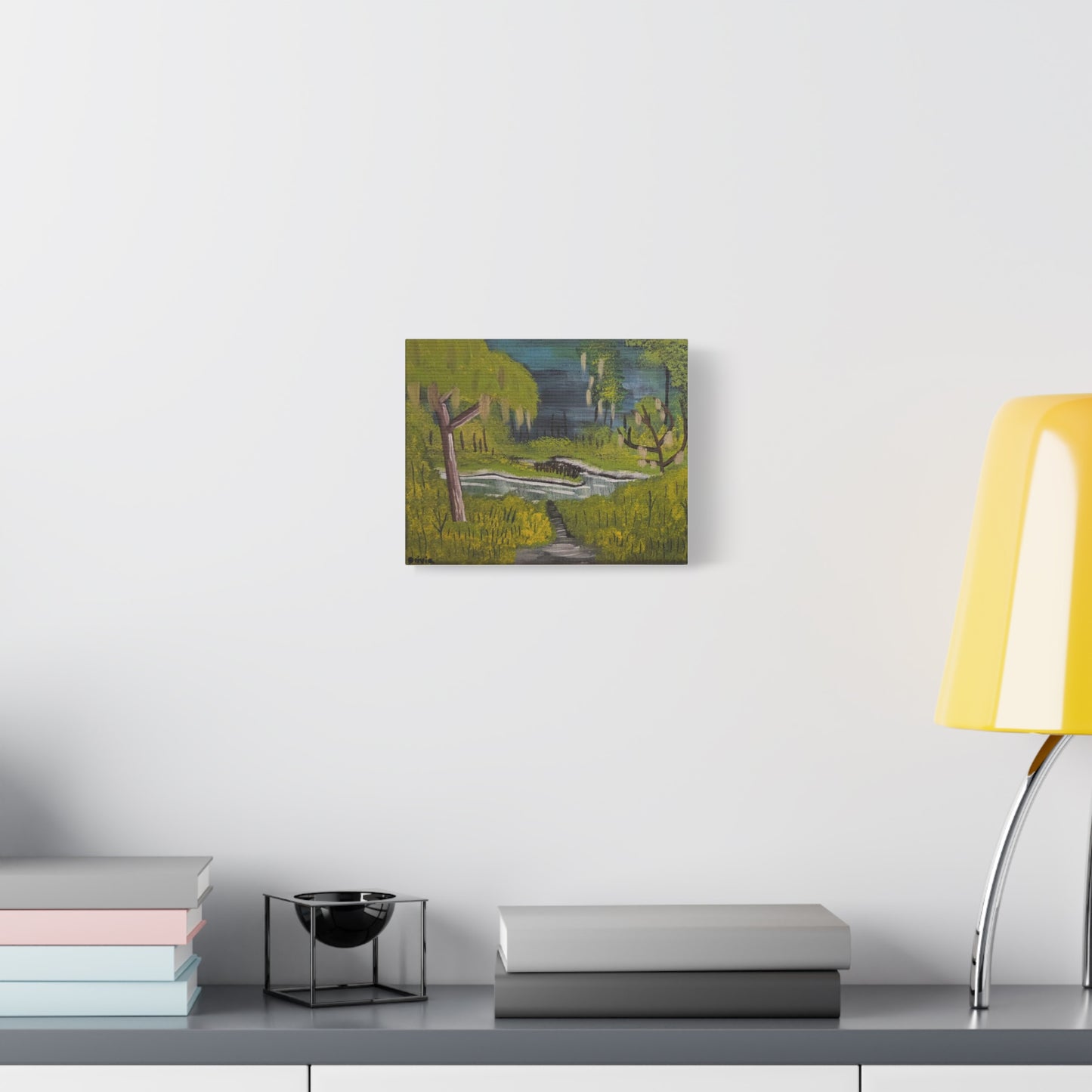 "Marshland" Landscape Canvas Art – Tranquil Marsh Painting Wall Decor