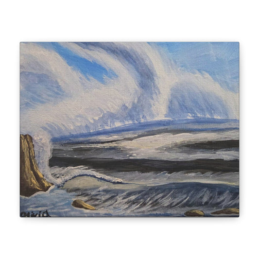 "Wave Action" Canvas Print — Seascape Matte Stretched Wall Art