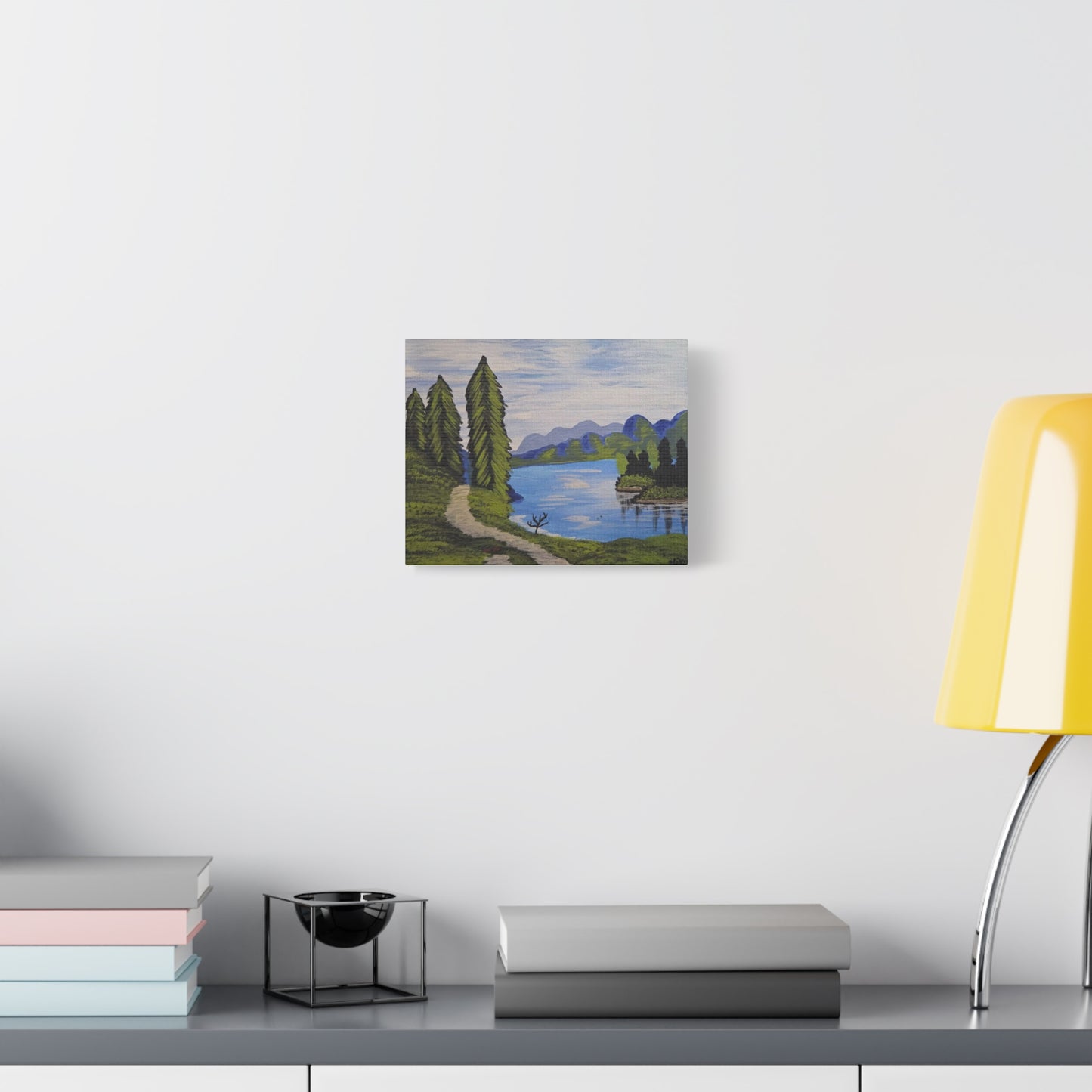 "Walking Path" Matte Canvas Wall Art — Tranquil Landscape Painting for Home & Cabin Decor