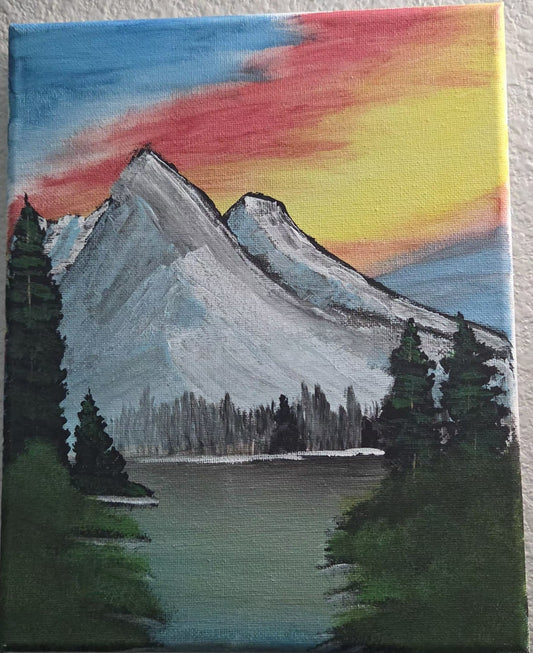 Fiery Mountain Sky