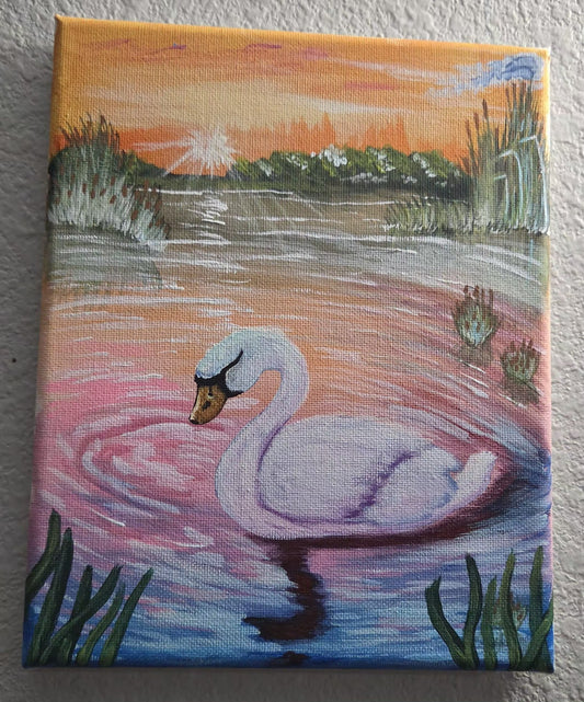 Sunset Swan